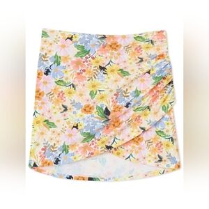 Summersalt Rifle Paper Co Marguerite Floral Ruched Swim Skirt 2XL